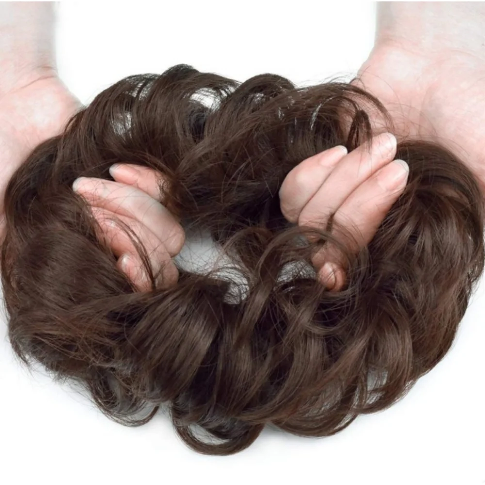Blooming Hair Medium Brown Messy Bun Exten…